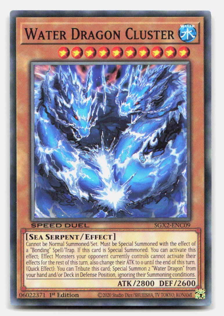 Speed Duel GX: Midterm Paradox #SGX2-ENC09 Water Dragon Cluster