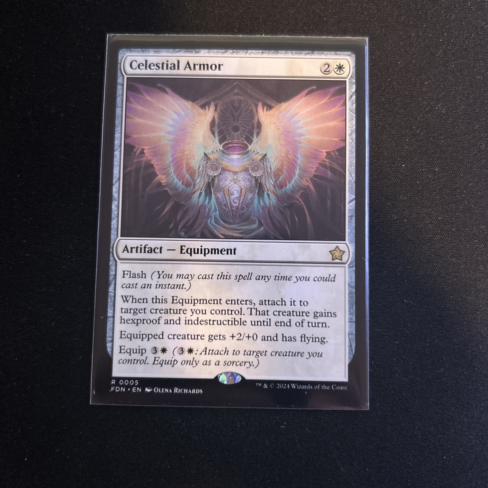 Celestial Armor Foundations Regular MTG NM