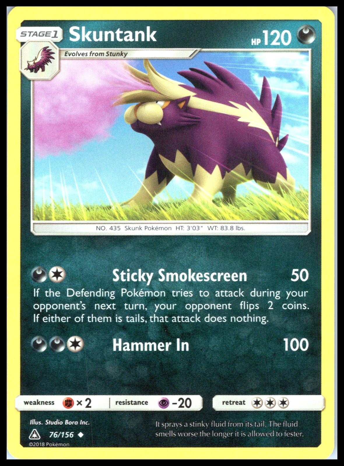 SKUNTANK – Pokemon – Studio Bora Inc. 76/156 UPR Ultra Prism – LP