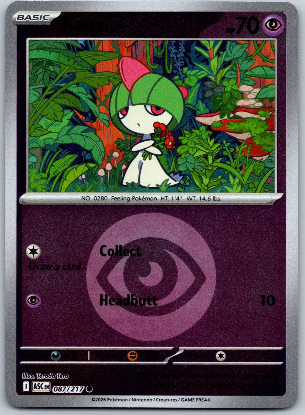 Ralts (Energy Symbol) Reverse Holo ME: Ascended Heroes Terada Tera 087/217 NM