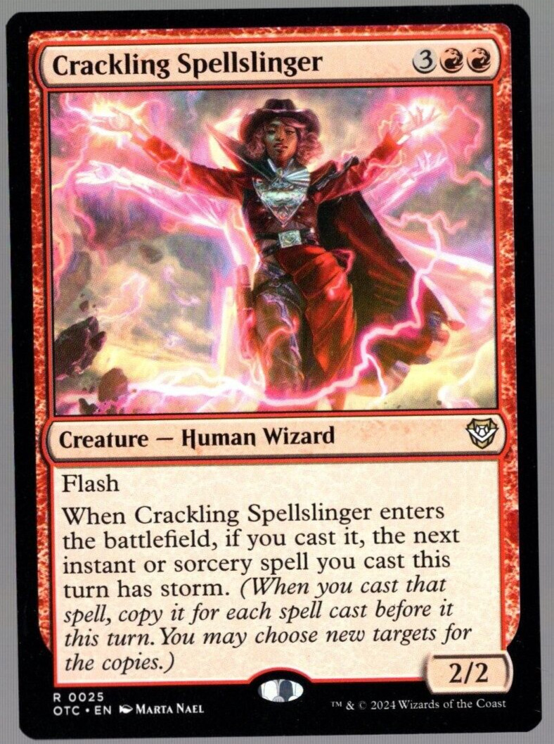Crackling Spellslinger 0025 Non Foil Rare Outlaws of Thunder Junction MTG NM