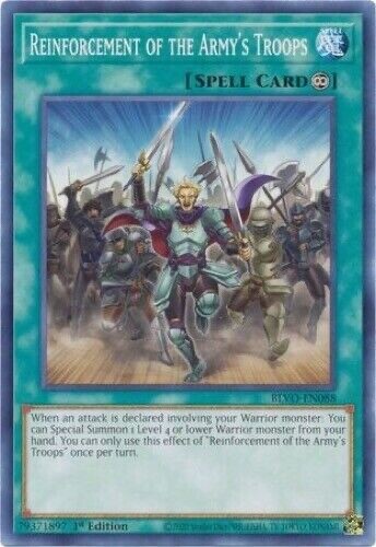 Yu-Gi-Oh! – REINFORCEMENT OF THE ARMY’S TROOPS BLVO-EN088 -1st E. -NM/M – NEW