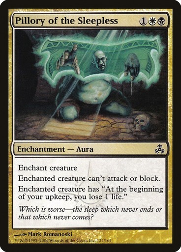 Pillory of the Sleepless LP Guildpact Multicolor Enchantment Aura Mtg Magic