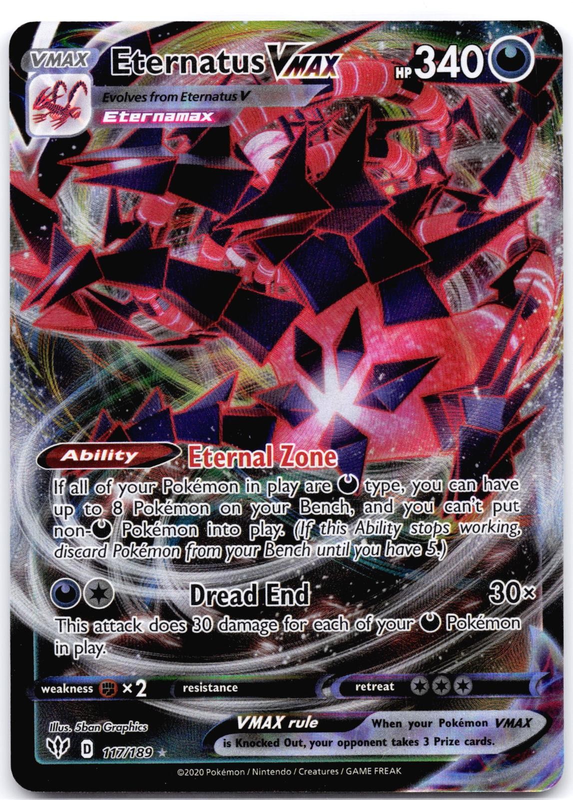 Eternatus VMAX 117/189 Holo Darkness Ablaze