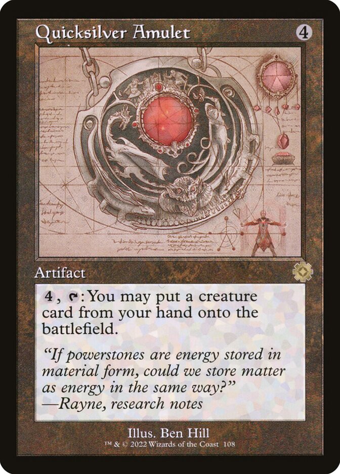 MTG Quicksilver Amulet Retro – The Brothers’ War Retro Artifacts #108