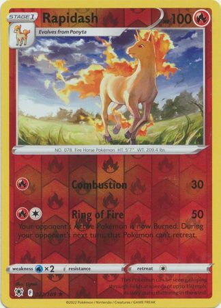 RAPIDASH 022/189 ASTRAL RADIANCE POKEMON (REVERSE HOLO, NM)
