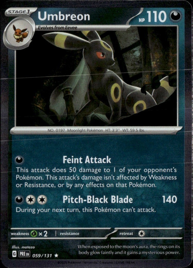 Umbreon Rare SV: Prismatic Evolutions 059/131 NM matazo