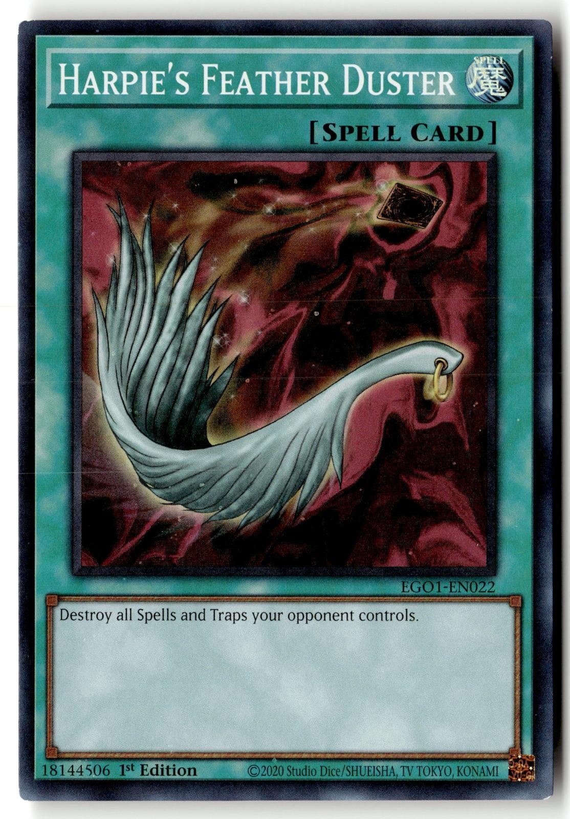 Harpie’s Feather Duster EGO1-EN022 Super Rare Yu-Gi-Oh 1st Edition LP