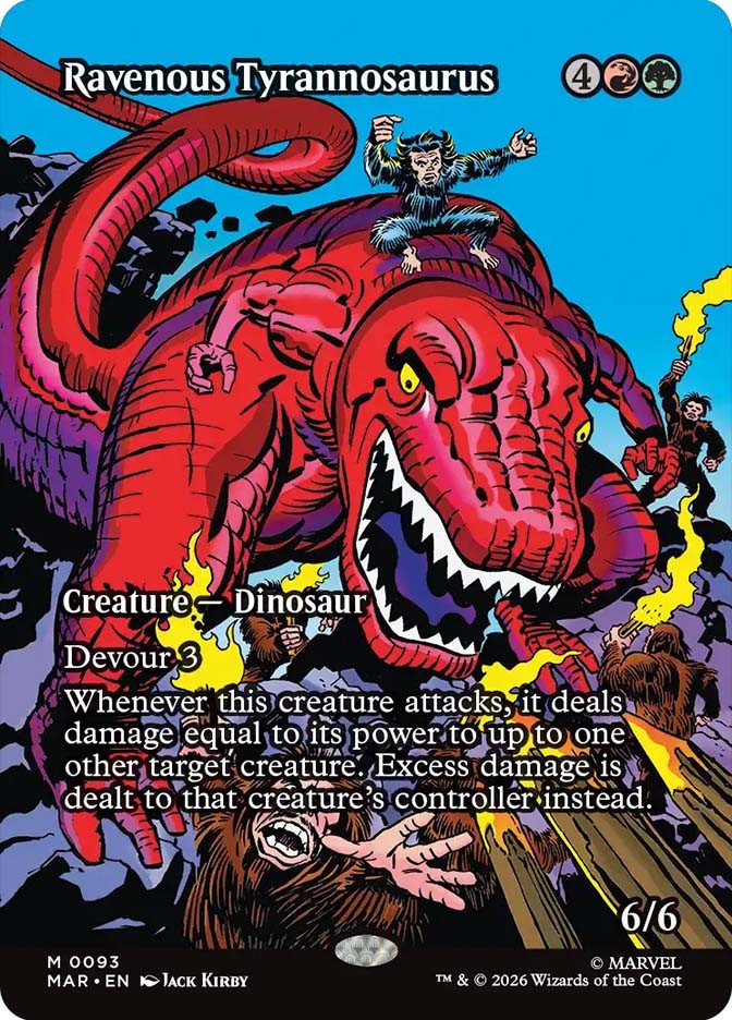 MTG Ravenous Tyrannosaurus Borderless – Marvel Universe #093