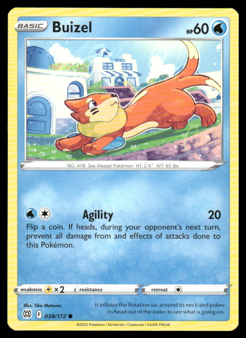Buizel 038/172 Common Brilliant Stars Pokemon Near Mint Tika Matsuno #3