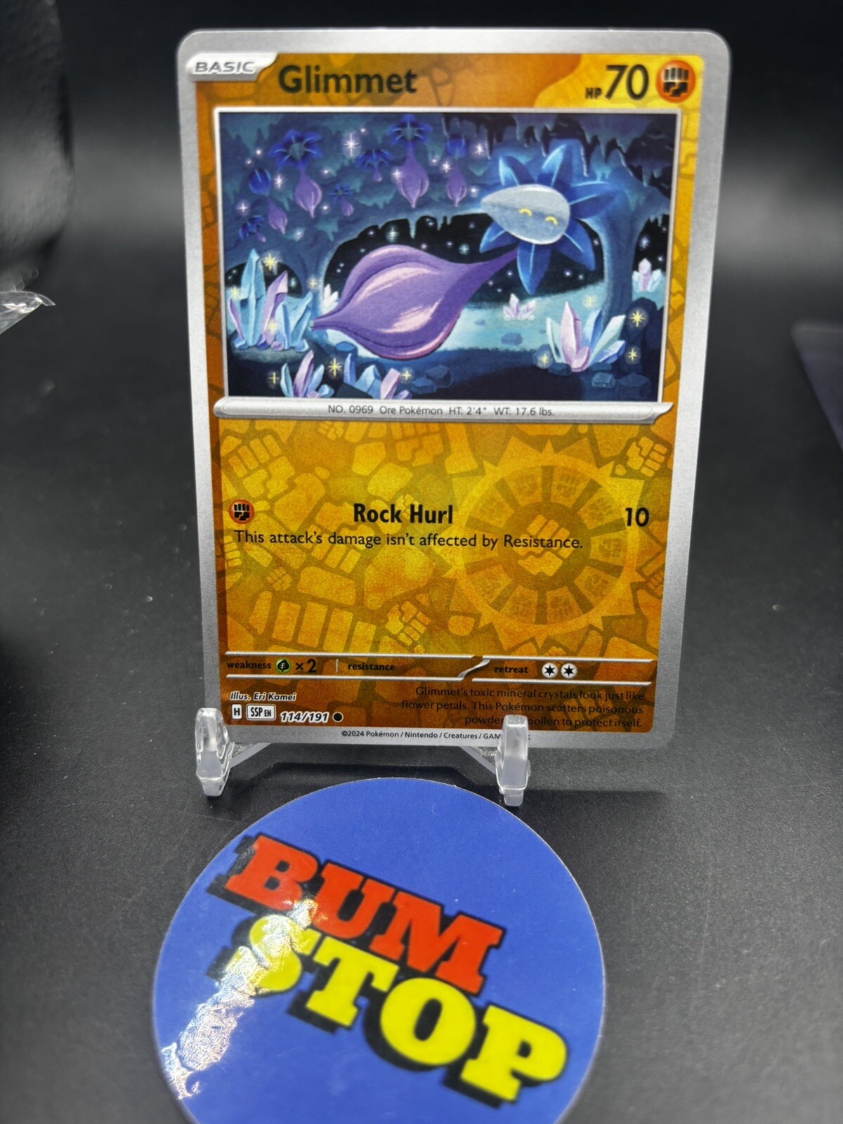 Pokemon Surging Sparks REVERSE HOLO Glimmet 114/191 TCG NINTENDO