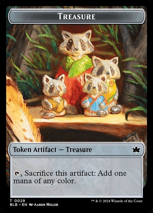 Treasure Cat 0029 0026 Double Sided Token BLC MTG NM