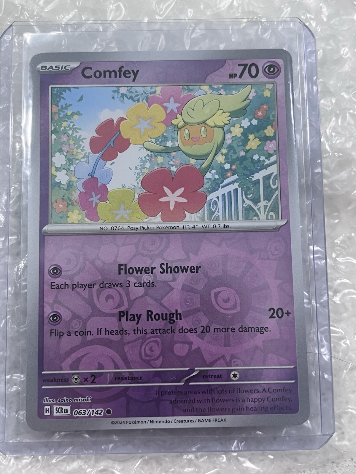 Pokémon TCG: Comfey – 063/142 – Reverse Holo – Stellar Crown – NM