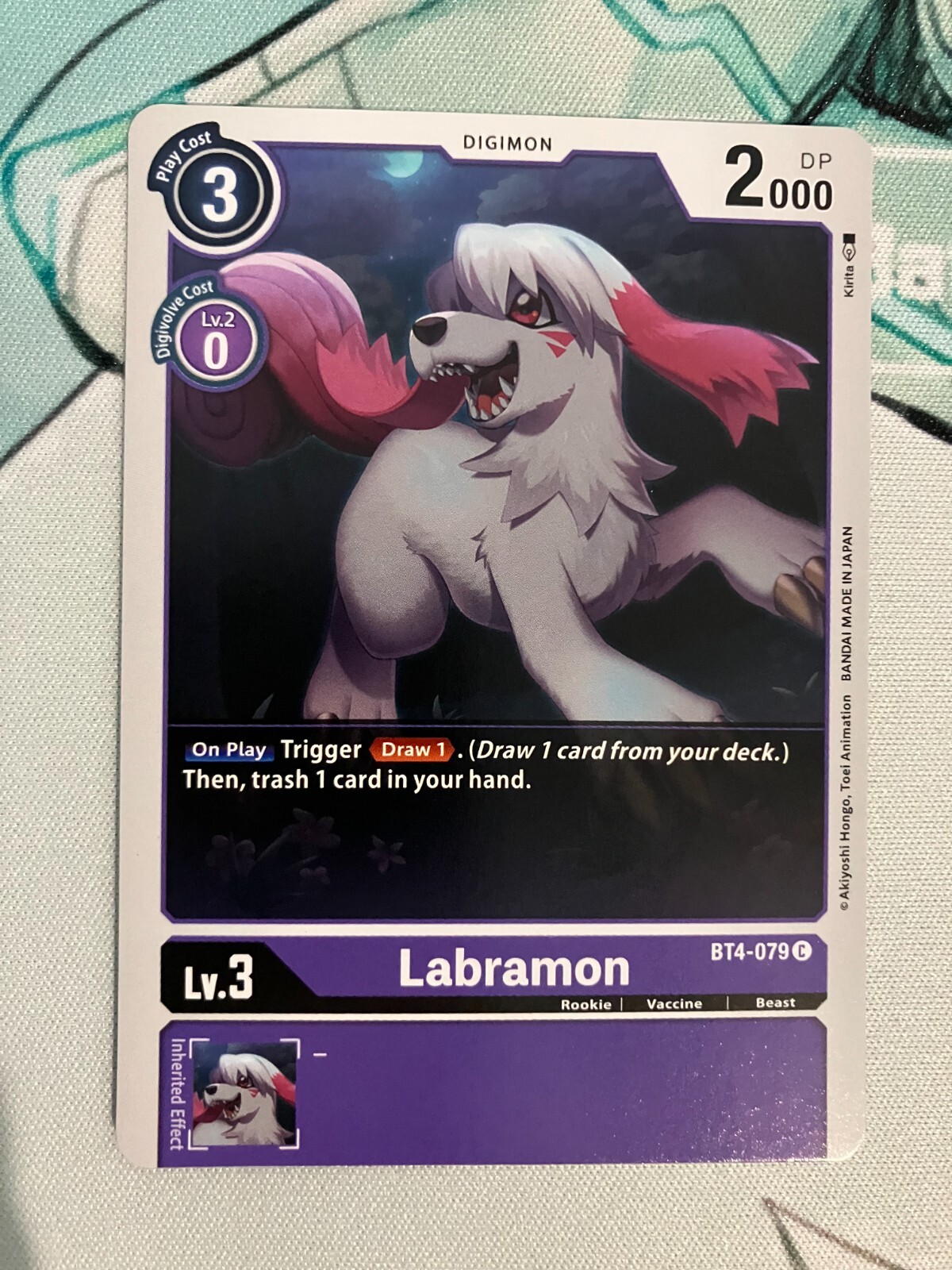 Labramon BT4-079 C Digimon CCG | Great Legend Near Mint
