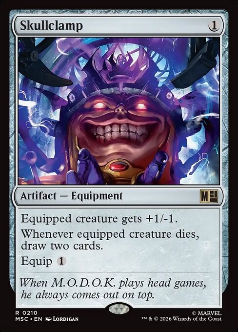Skullclamp Marvel Super Heroes Commander Magic: The Gathering MTG