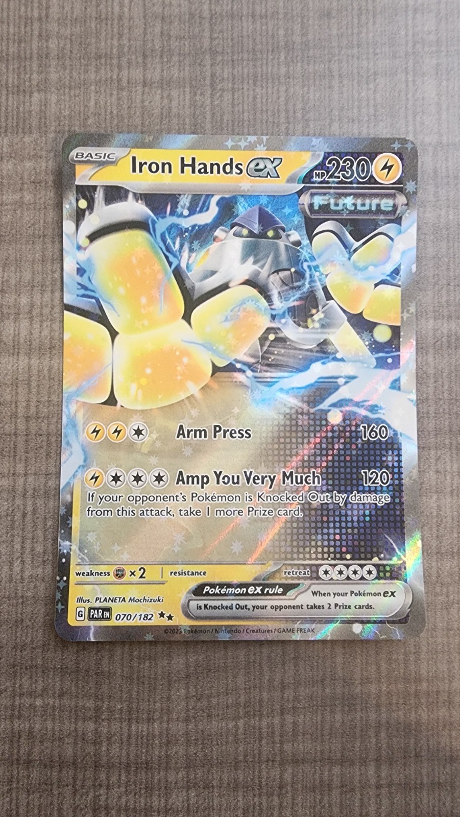 Iron Hands ex Double Rare SV04: Paradox Rift 070/182 NM Holo