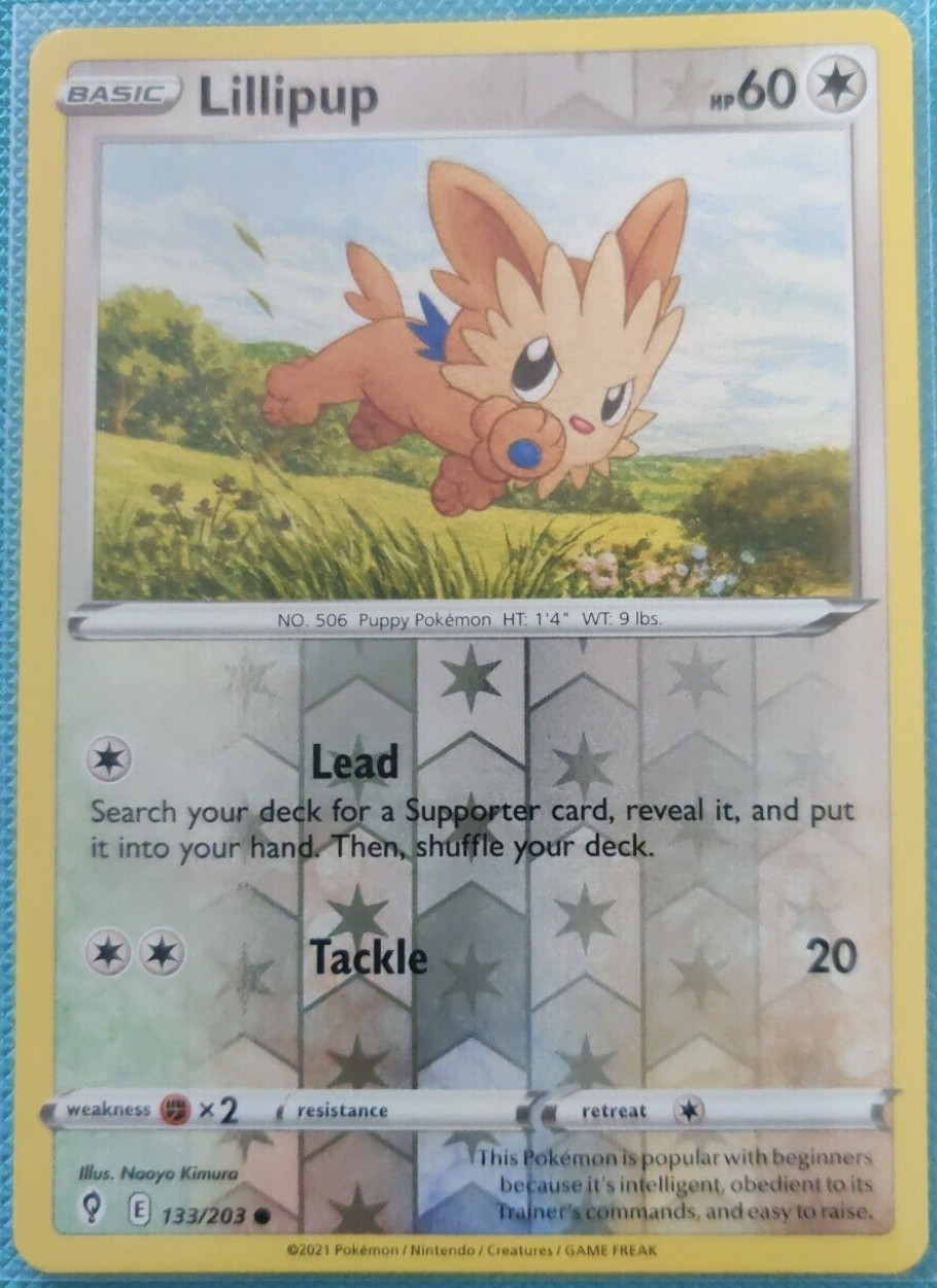 Pokemon – Lillipup – 133/203 – reverse Holo – Evolving Skies – New