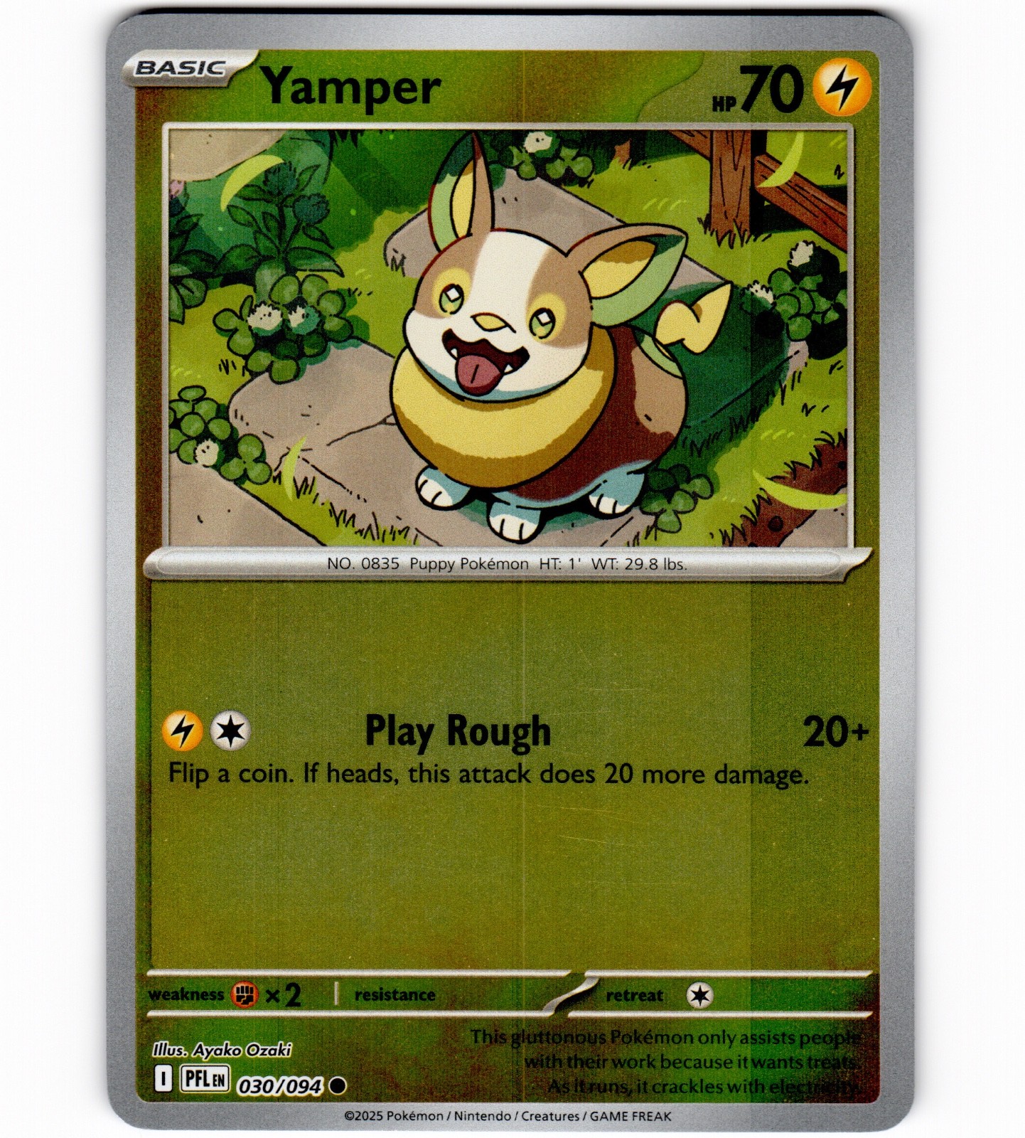 Yamper – 030/094 ME02: Phantasmal Flames Common Reverse Holo NM-LP