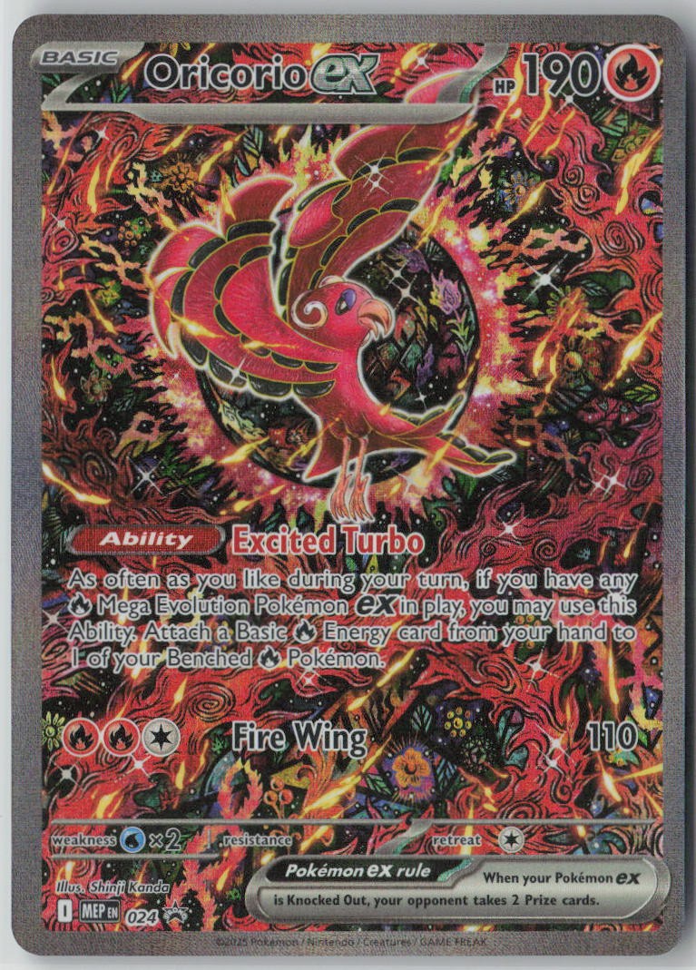 Holofoil Oricorio ex 024 NM ME: Mega Evolution Promo