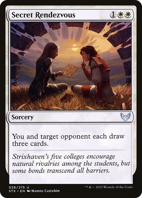Secret Rendezvous 26 STX Sorcery White Draw Uncommon 2021 Castañón MTG
