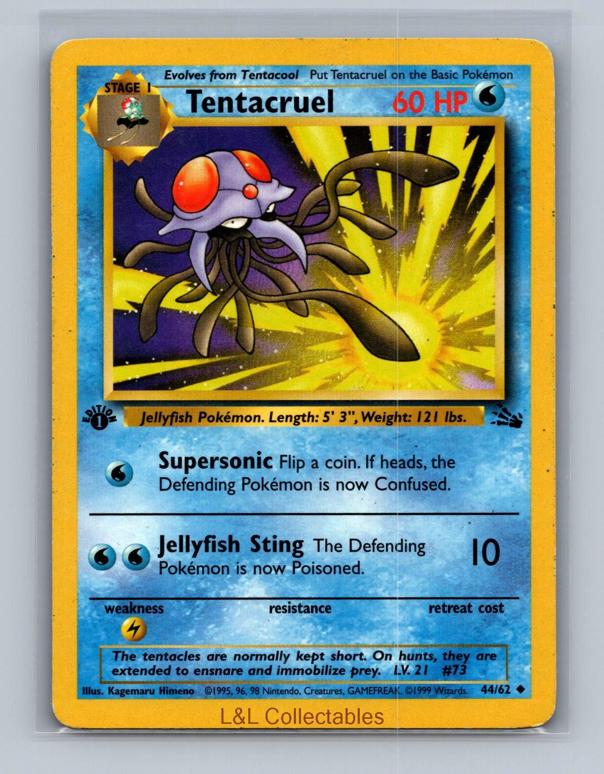 Tentacruel #44/62 Fossil First Edition