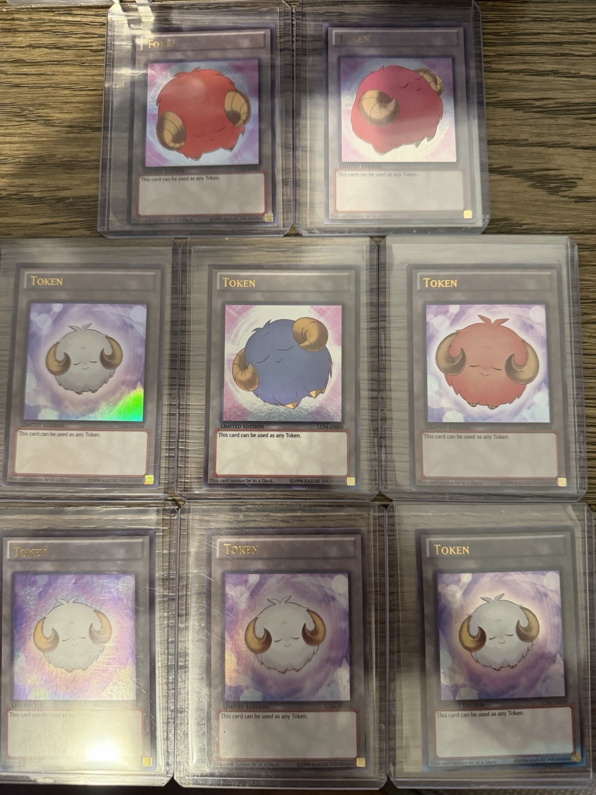 Yu-Gi-Oh! TCG Token White (4) Pink(1) Blue (1) Red(1) Purple(1) LC04 Limited ED