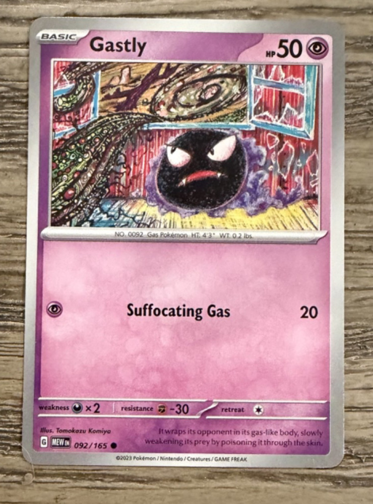 92/165 Gastly Pokémon TGC Scarlet & Violet