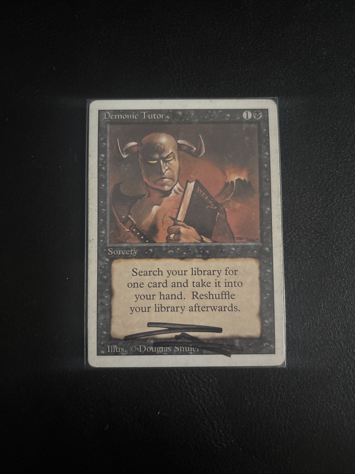 Demonic Tutor Signed In Black By Artist Douglas Shuler