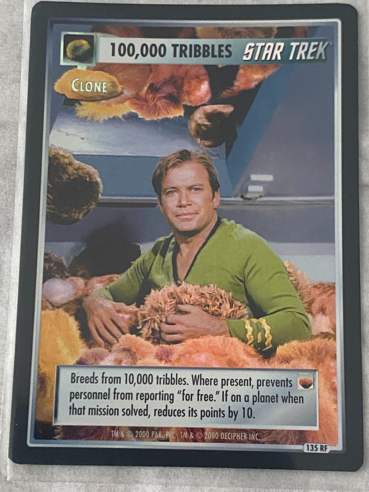 Star Trek CCG 1E 100,000 TRIBBLES CLONE FOIL Card NEVER PLAYED