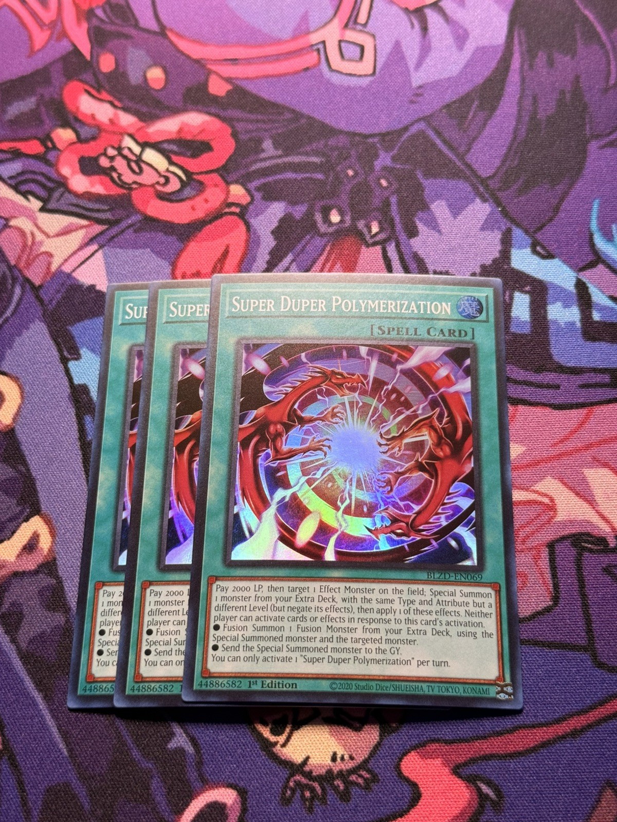 3x Super Duper Polymerization BLZD-EN069 super rare