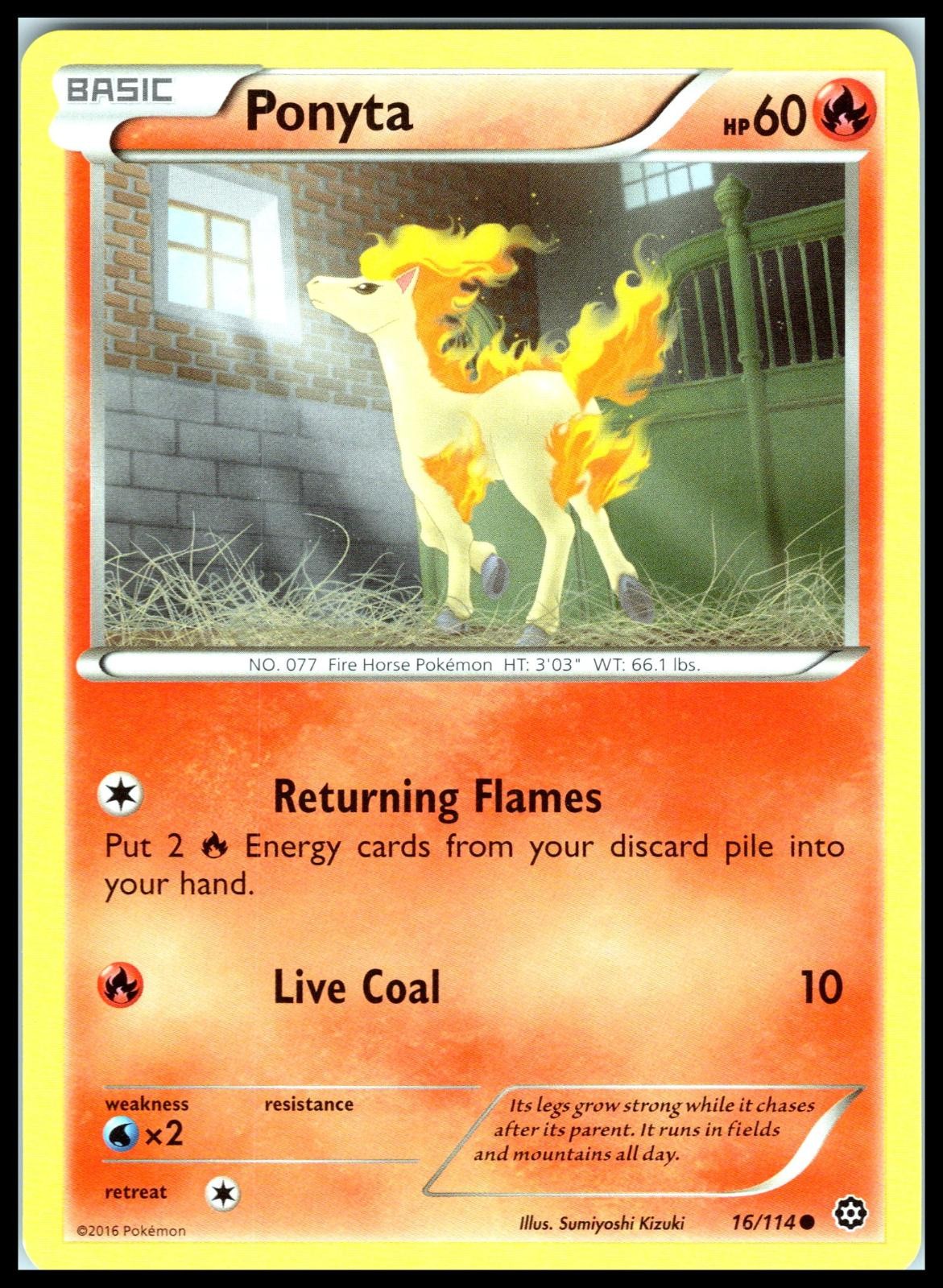 PONYTA – Pokemon – Sumiyoshi Kizuki 16/114 STS Steam Siege – LP