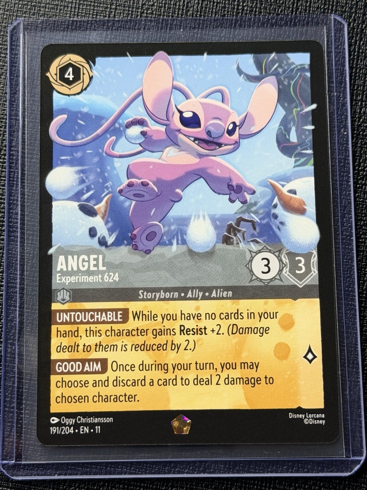 Disney Lorcana Winterspell Angel Experiment 624 Legendary Non-Foil 191/204