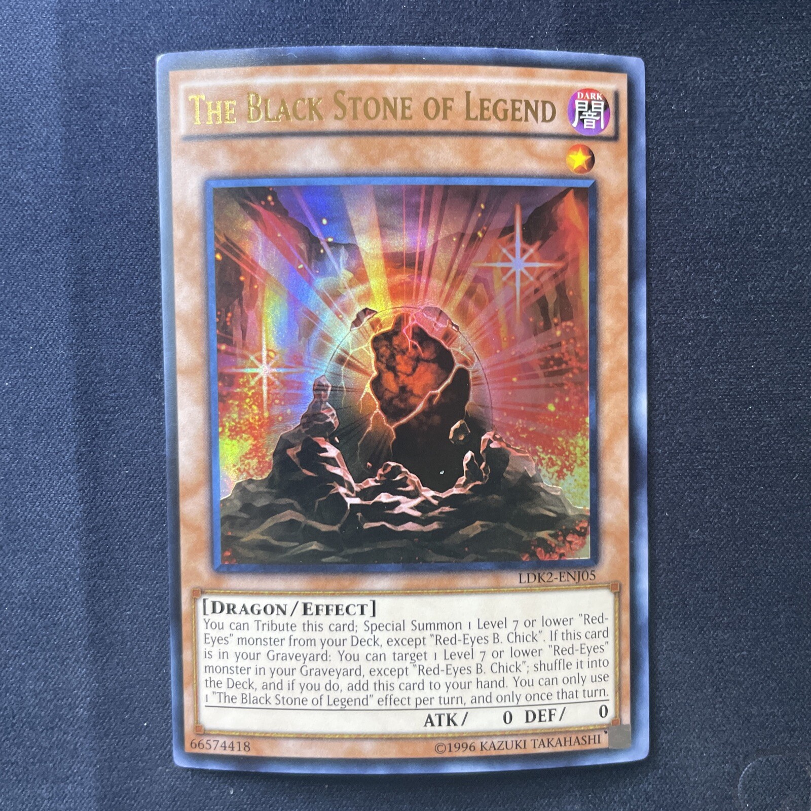 Yu-Gi-Oh! TCG 1x The Black Stone of Legend LDK2-ENJ05 x1 YUGIOH! ULTRA DARK NM