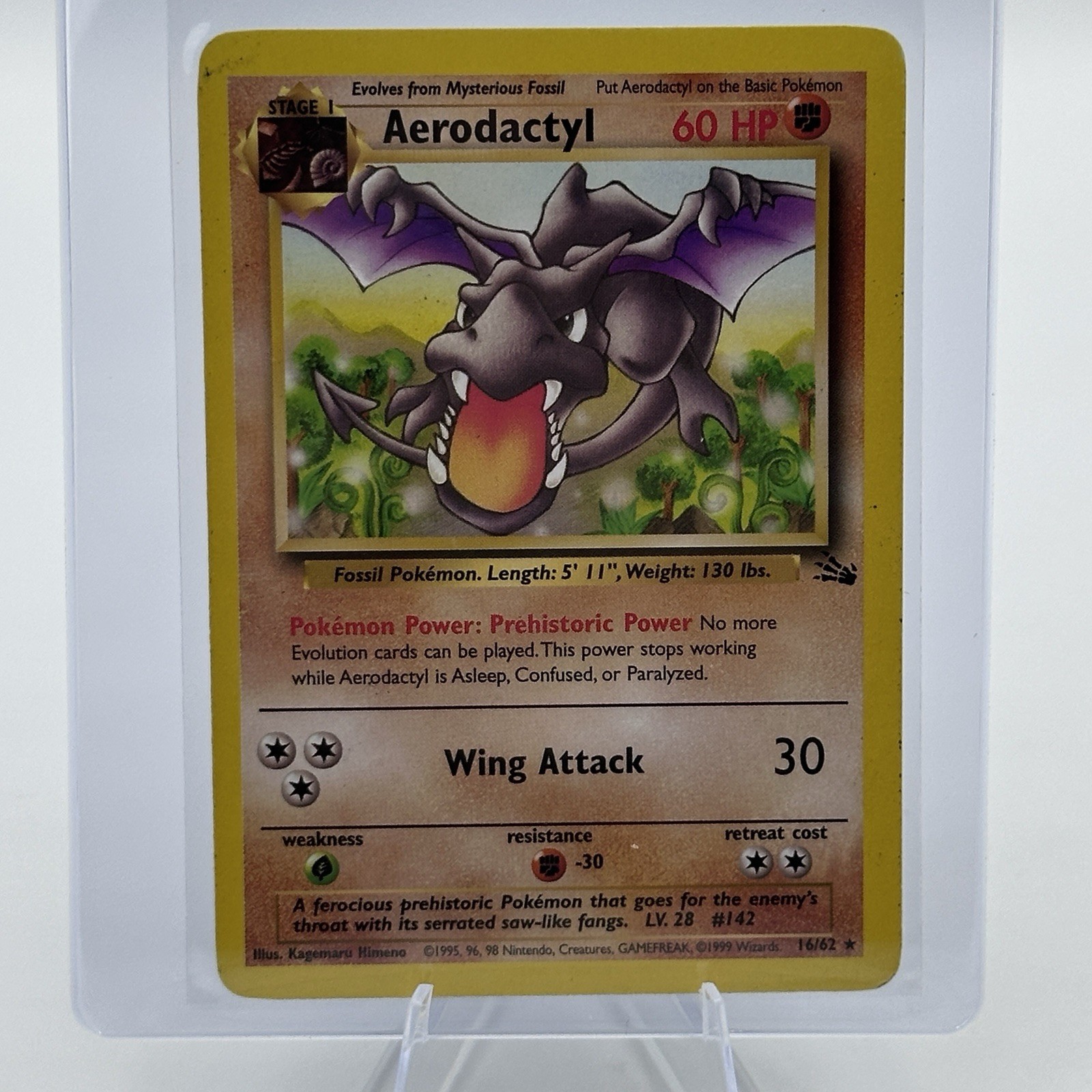 Aerodactyl 16/62 Fossil Regular Pokemon