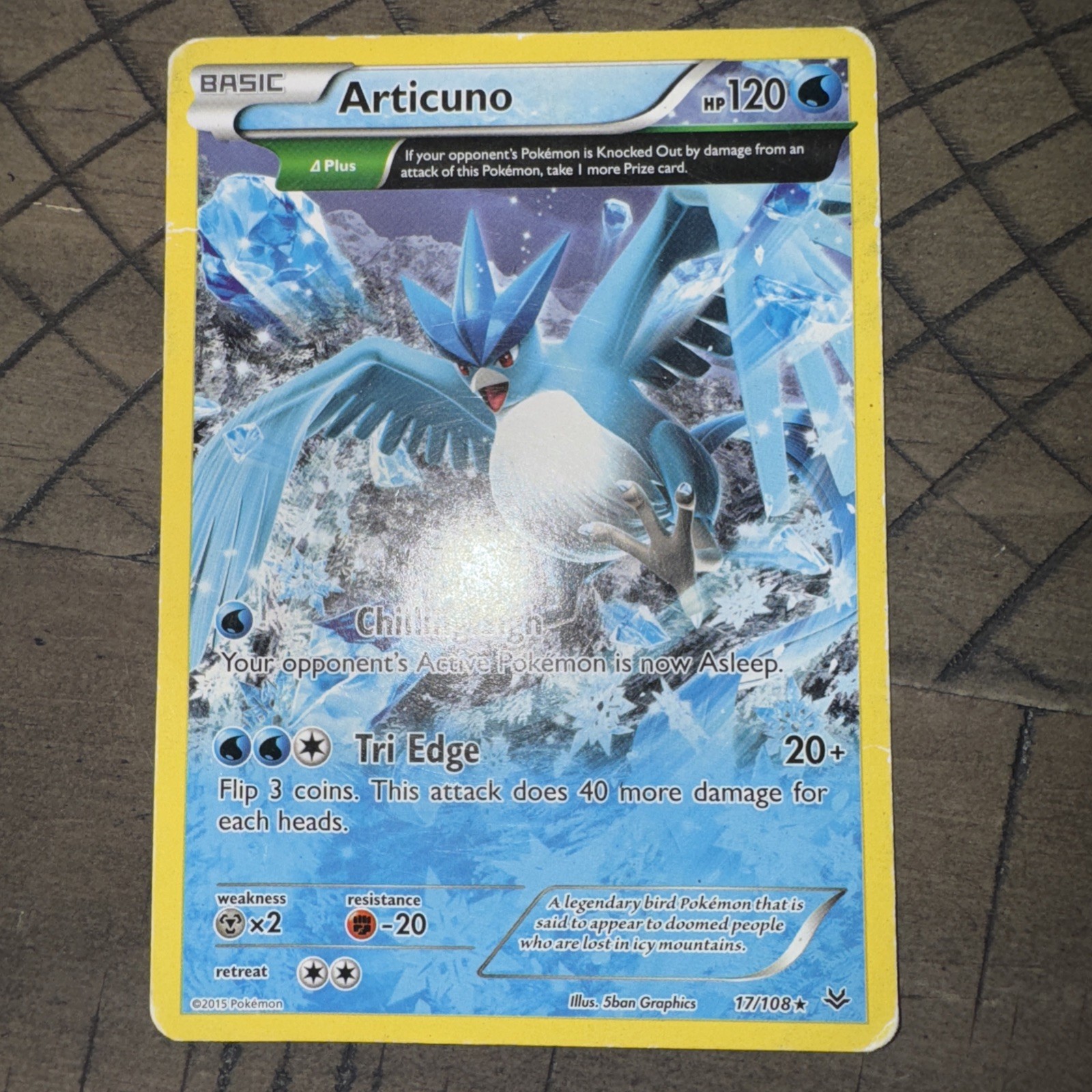 Articuno Pokémon Card 17/108 Roaring Skies Non-Holo Rare