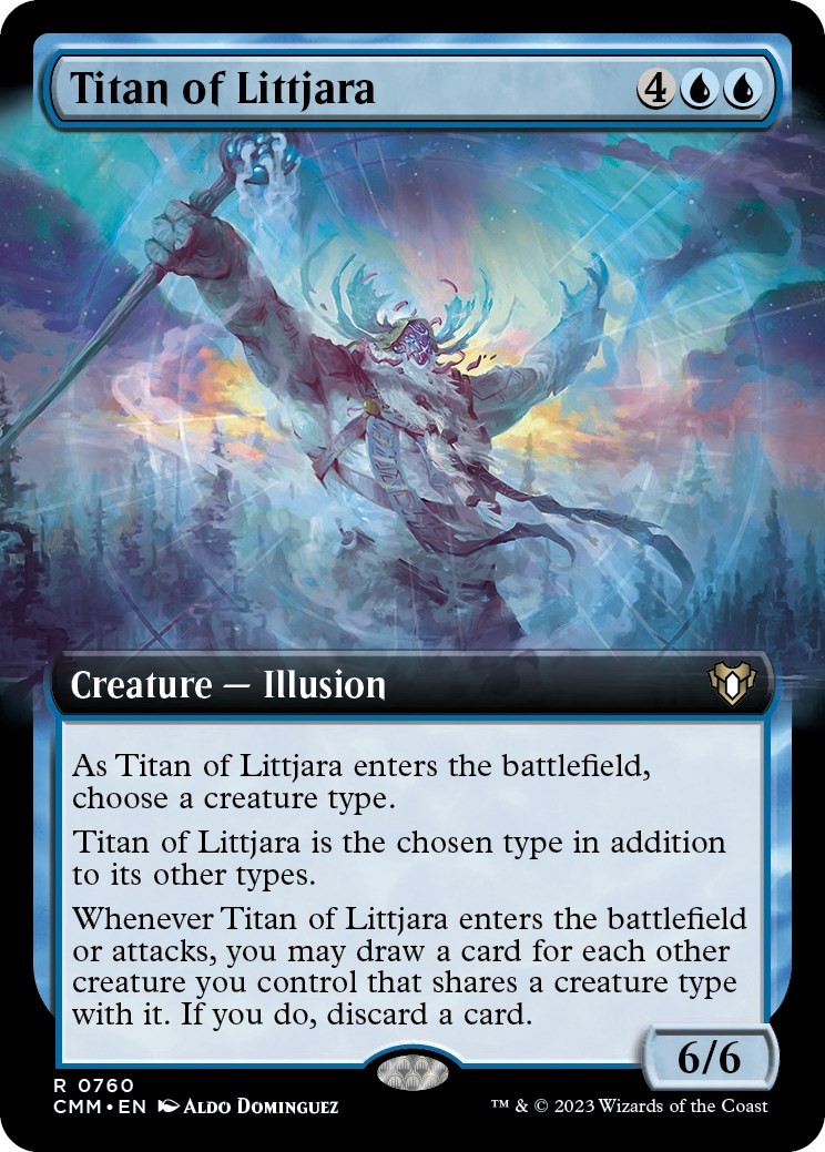 Titan of Littjara (Extended Art) – 760 – NM – Commander Masters