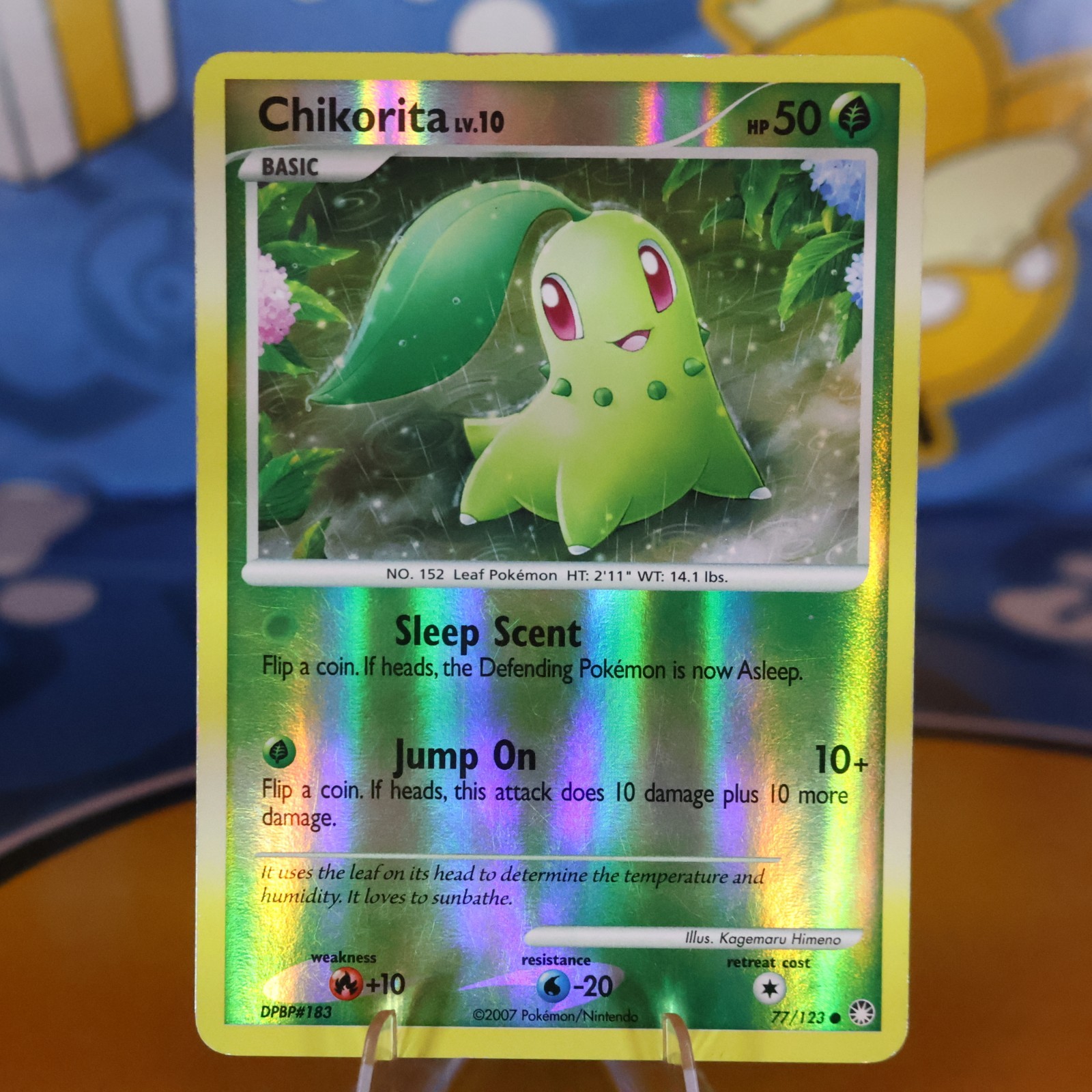 Chikorita 77/123 Common Mysterious Treasures Pokemon Reverse Holo – NM/LP+