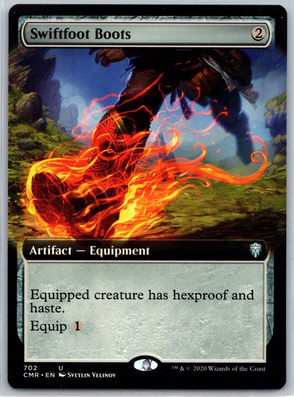 Swiftfoot Boots (Extended Art) U Commander Legends 702 NM