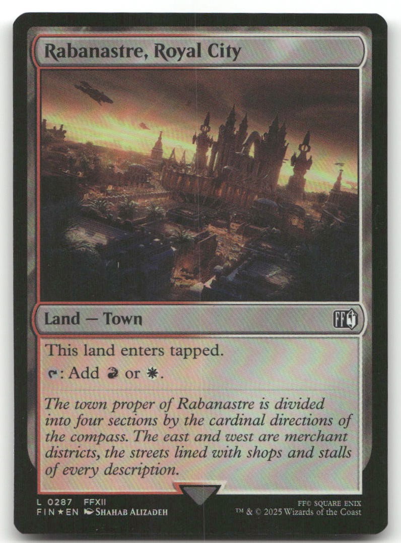 Rabanastre, Royal City #287 (Foil) (MP) Final Fantasy FIN Magic MTG