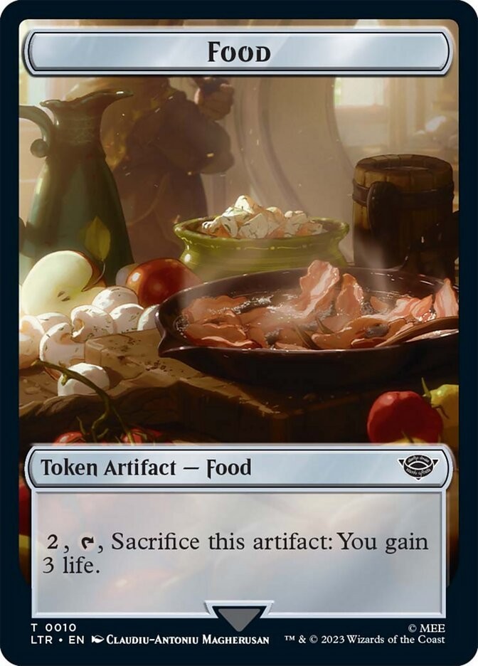 (x4) Bird – Food 0001-0010 Double Sided Token Set LOTR Commander MTG NM