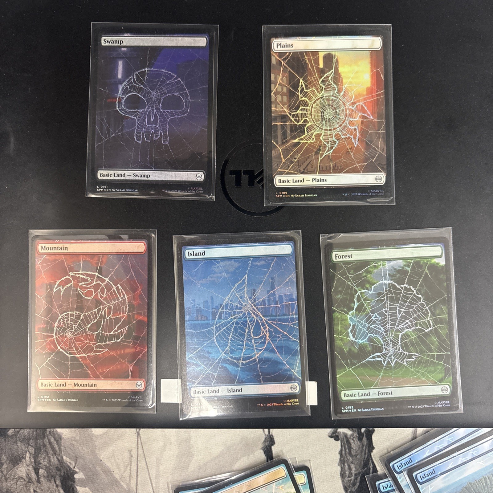 FOIL Full Art Land Set – Spider-Man (5 Card Land Set) MTG Magic