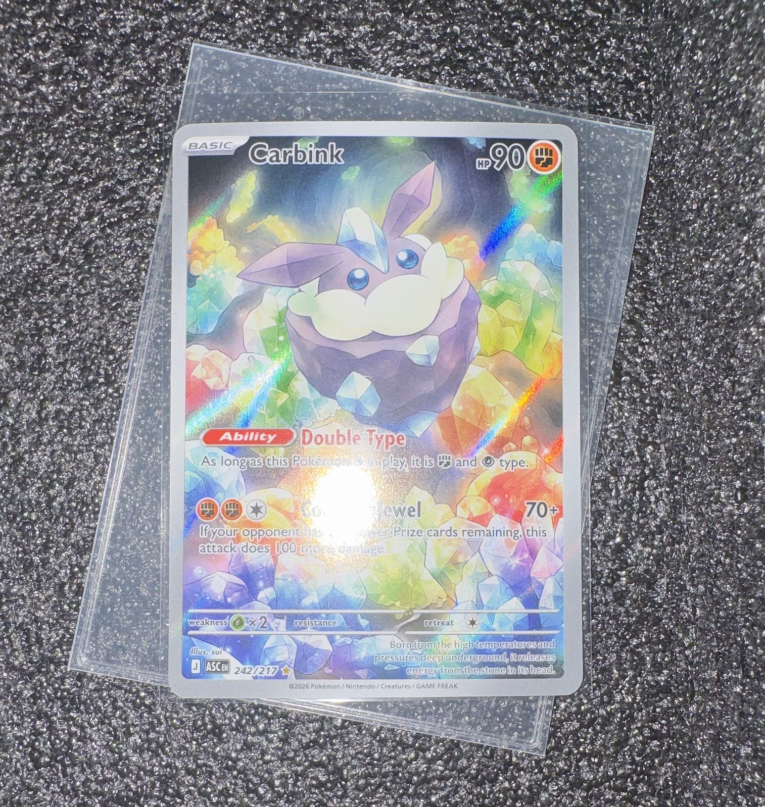 Carbink 242/217 Ascended Heroes Illustration Rare Pokemon TCG Card NM