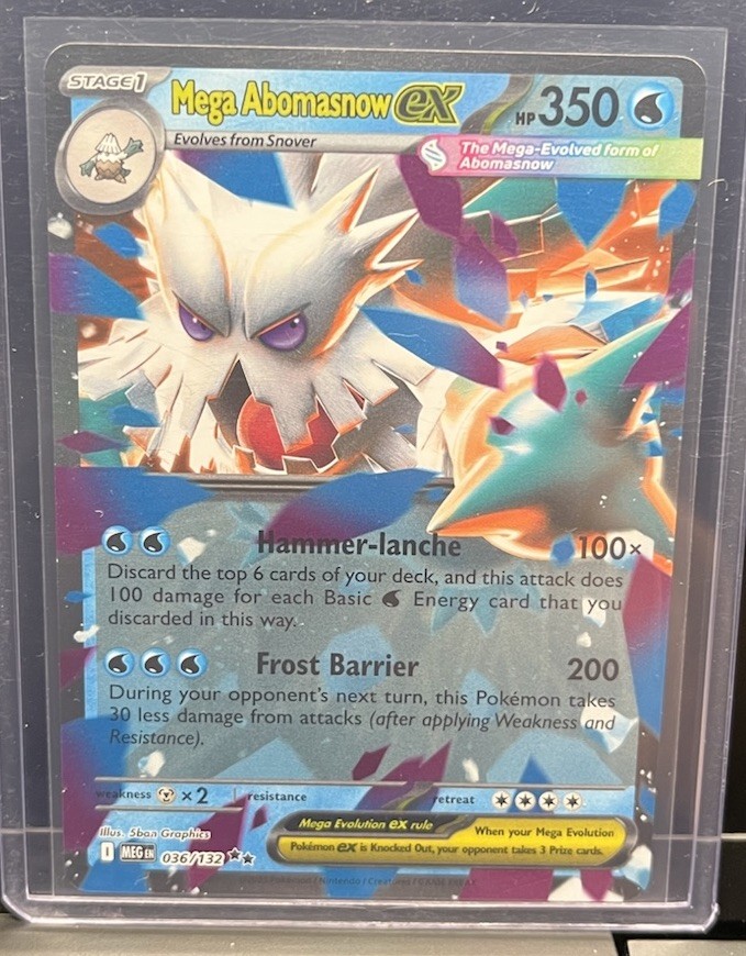 Mega Abomasnow ex 036/132 Mega Evolution Ultra Rare Holo Pokemon Card NM