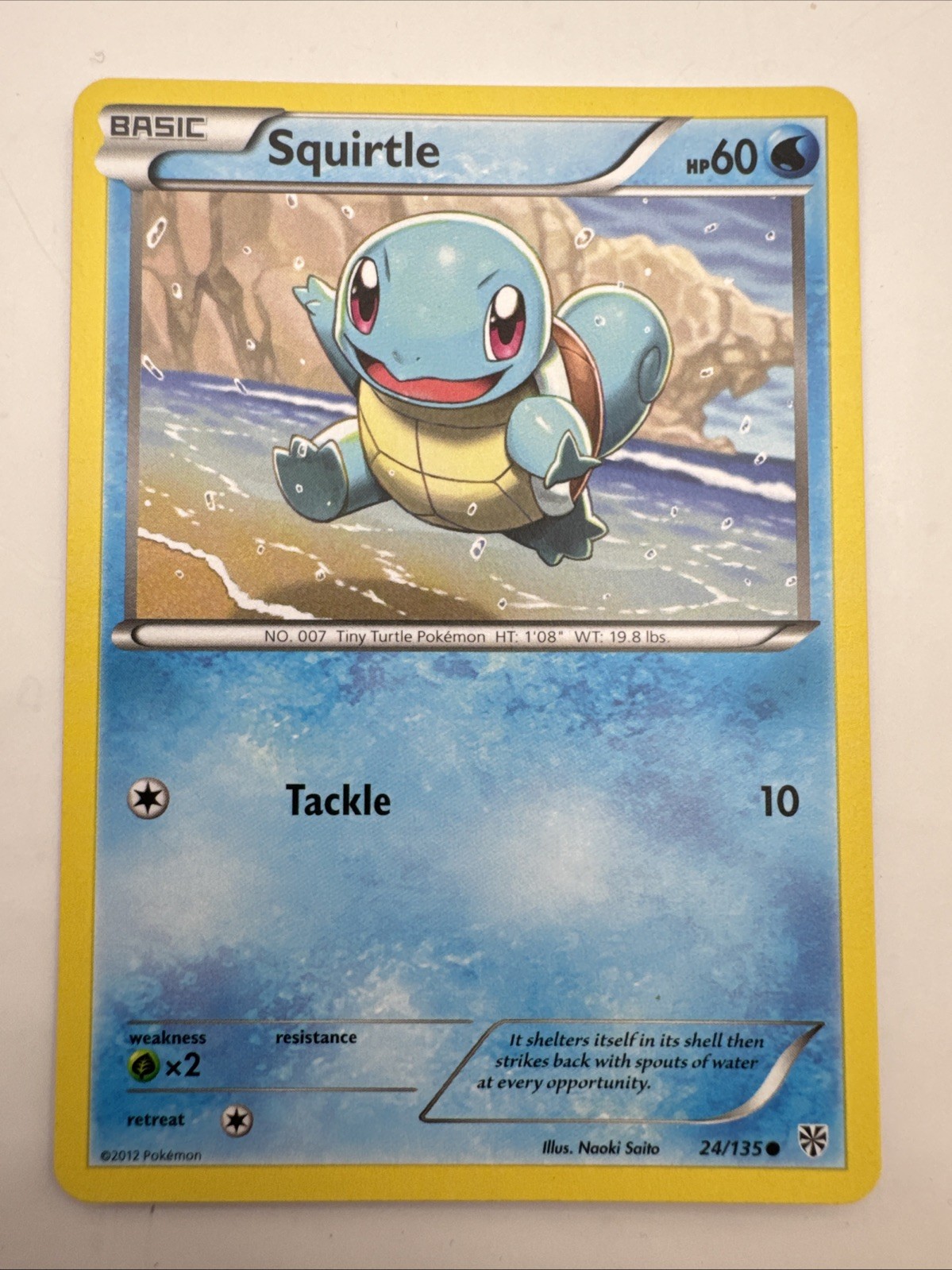 Pokémon TCG Squirtle 24/135 B&W Plasma Storm Rare 2012