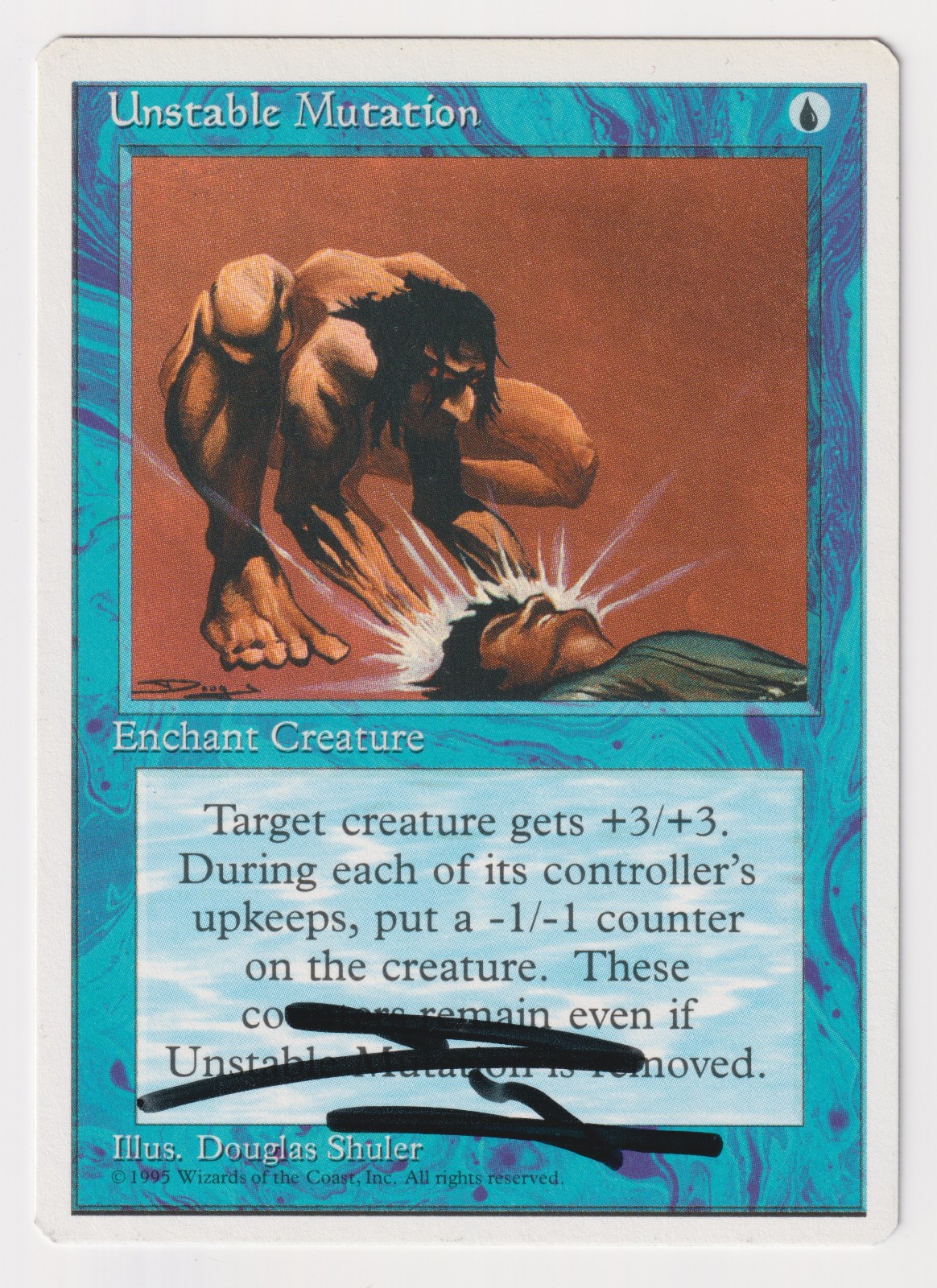 Signed Unstable Mutation LP 4th Edition Artist Douglas Shuler 1995 MTG Magic!