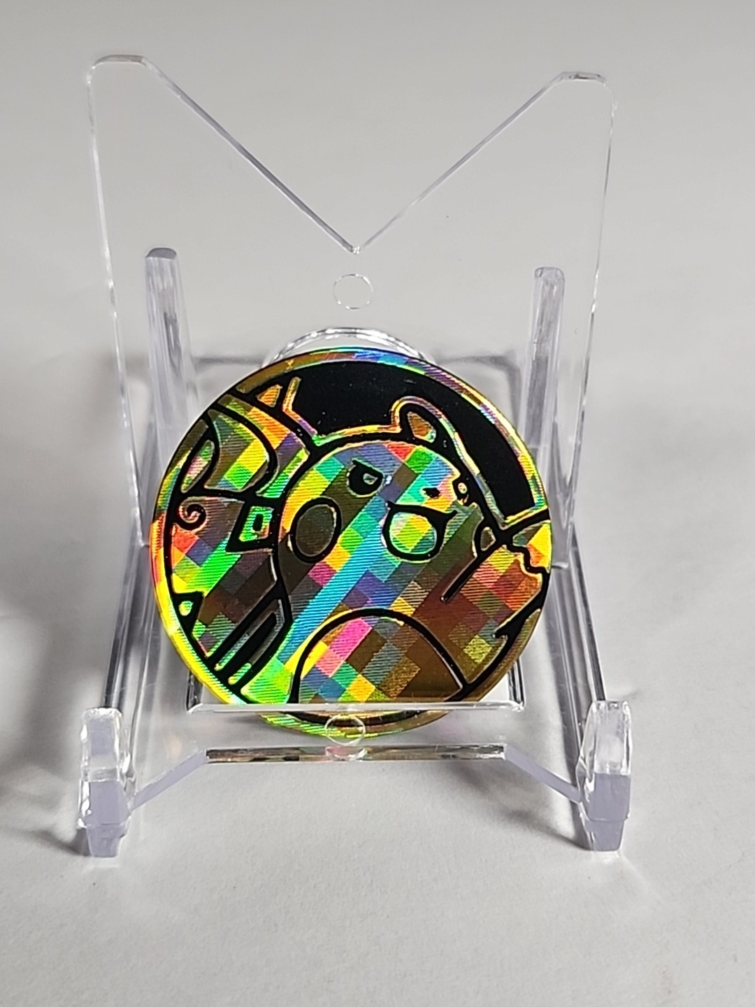 Raichu Gold Pokemon Flipping Coin/Token