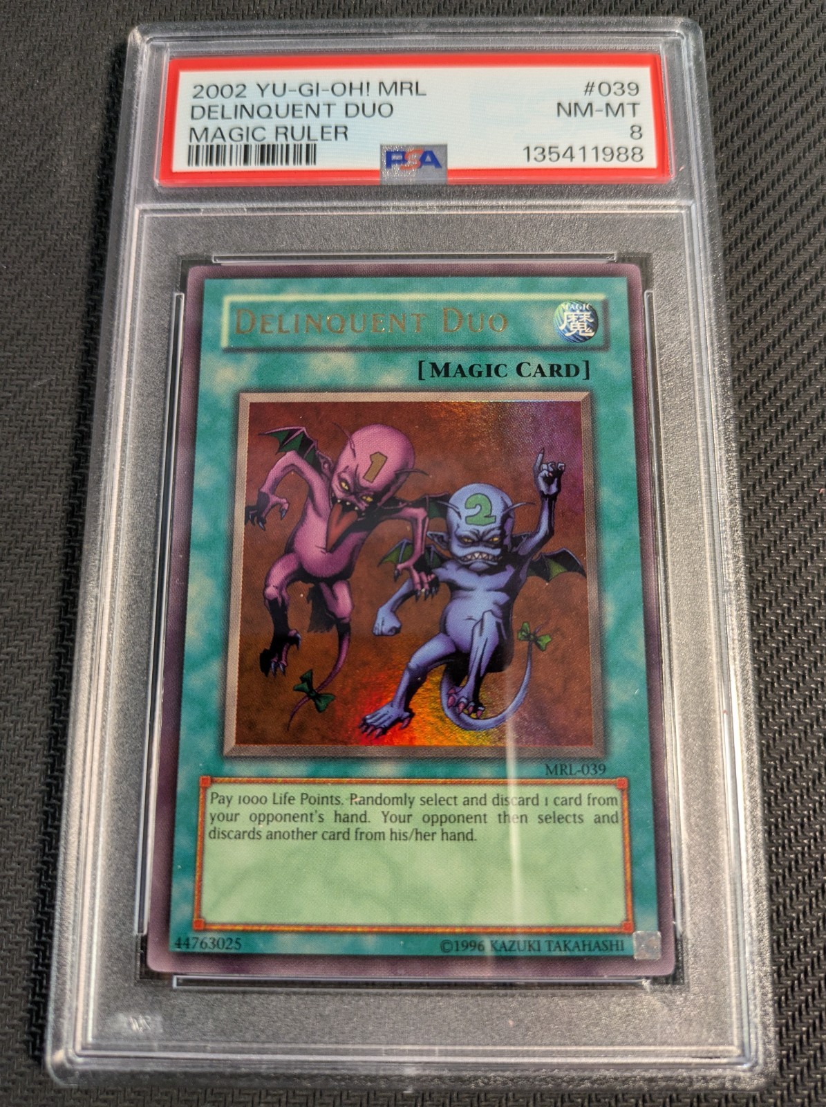 Yugioh Delinquent Duo MRL-039 Ultra Rare PSA 8 NM-MT OG 2002 USA!