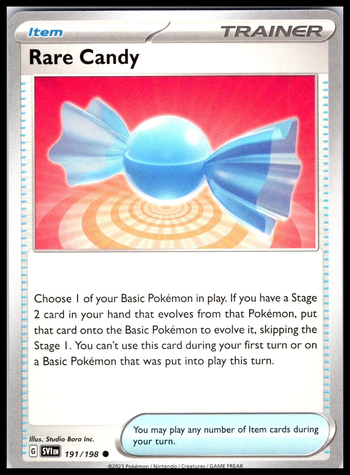 RARE CANDY – Pokemon – Studio Bora Inc. 191/198 SVI Scarlet & Violet – NM/M