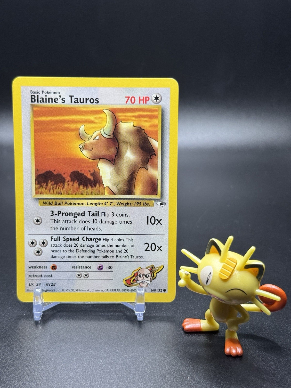 Blaine’s Tauros 064/132 Pokemon Gym Heroes Regular Common – LP
