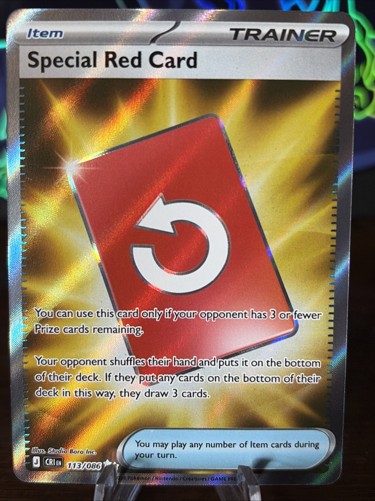 Special Red Card 113/086 Me04: Chaos Rising Holo